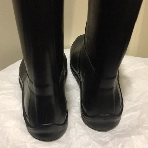 Kamik womens slip in rain boots tall side buckle size 9 black - Picture 10 of 13